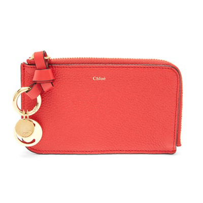 Alphabet Zip-Around Full-Grain Leather Cardholder from Chloe