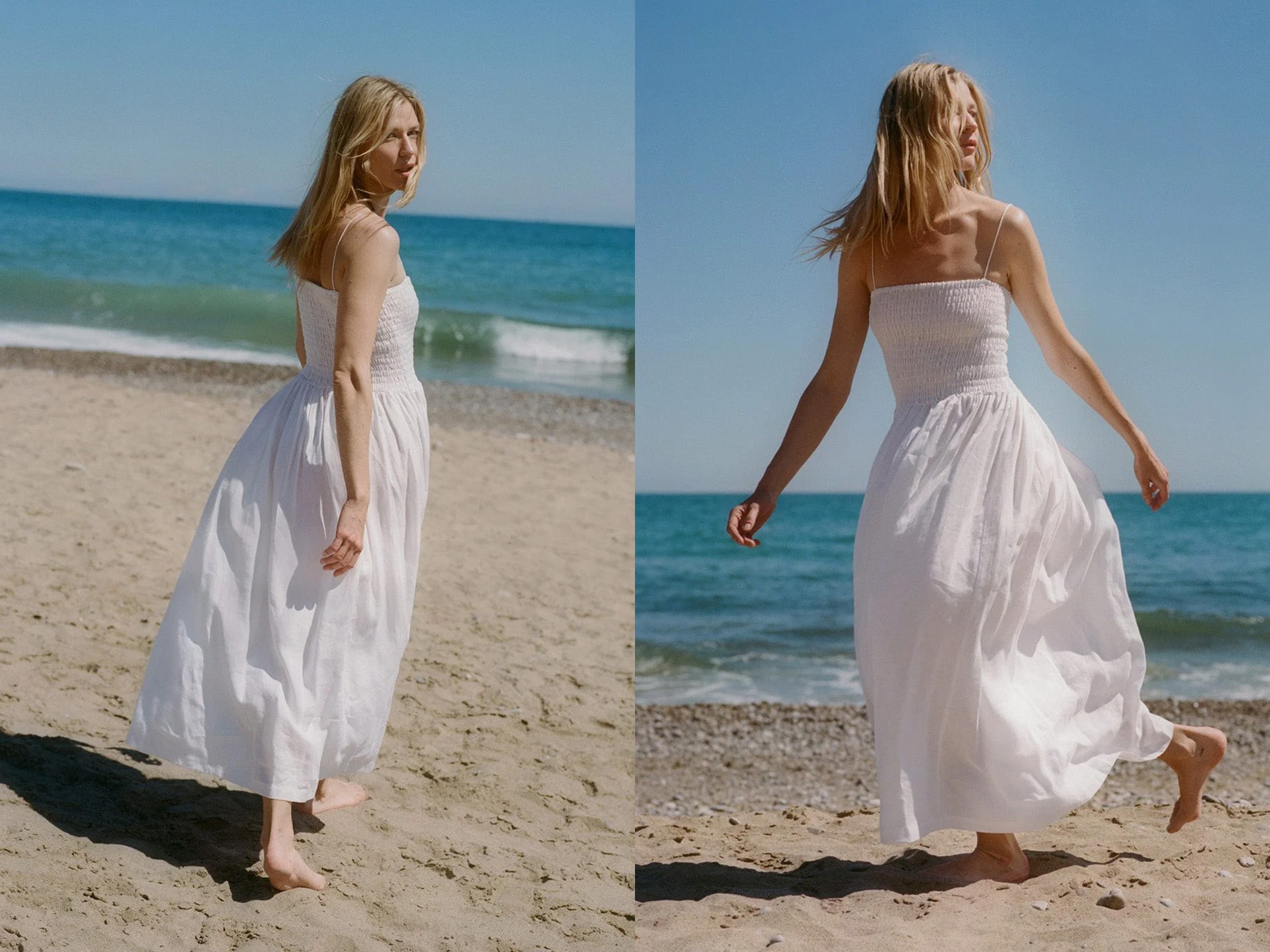 The Harlow Smocked Maxi Dress from Arkitaip