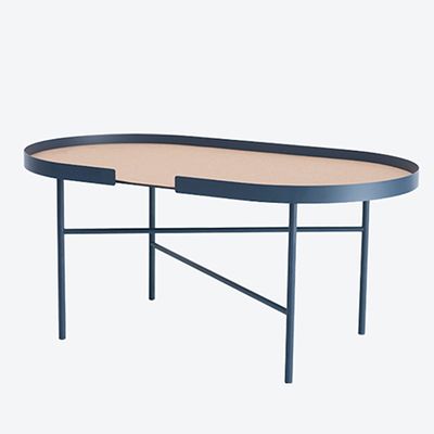 Oval Big Hug Coffee Table in Midnight Blue from Design Bite