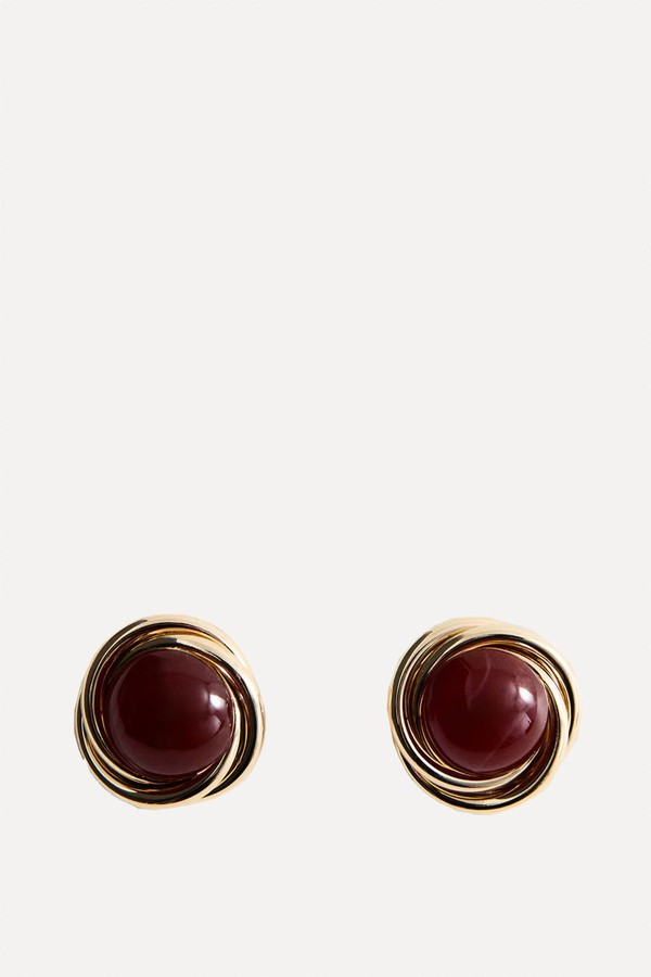 Round Resin Earrings from Mango