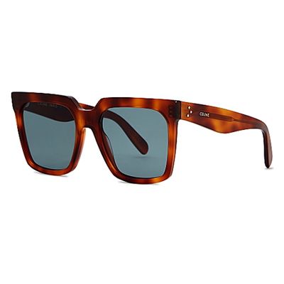 Tortoiseshell Square-Frame Sunglasses from Celine Eyewear