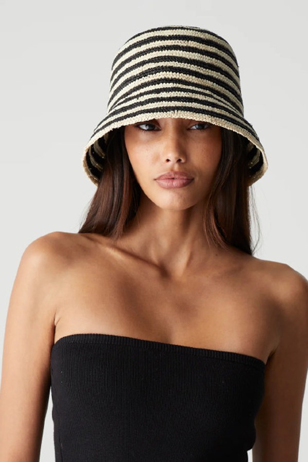 Ruth Soft Straw Bucket Hat from Cafe Society New York