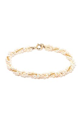 Mini Lady 9K Yellow Gold Pearl Bracelet from Yvonne Leon