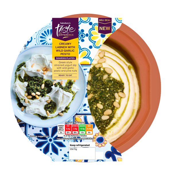 Labneh With Wild Garlic Pesto & Pine Nuts