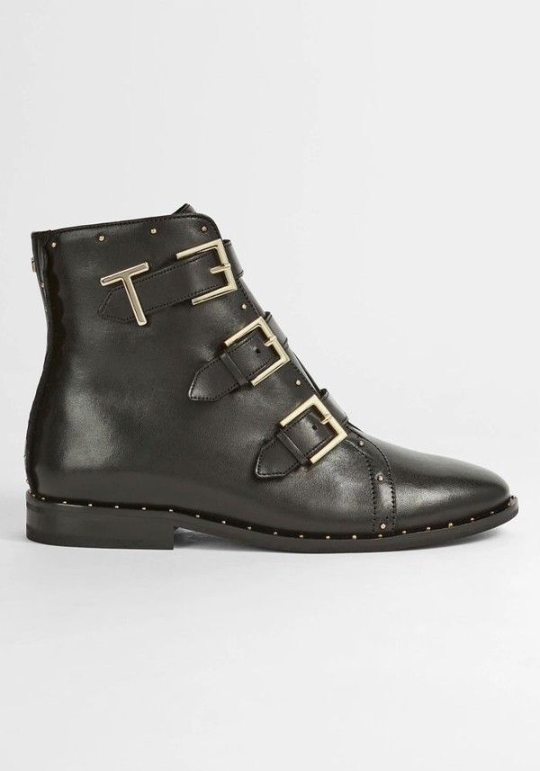 Triple Buckle Biker Boot