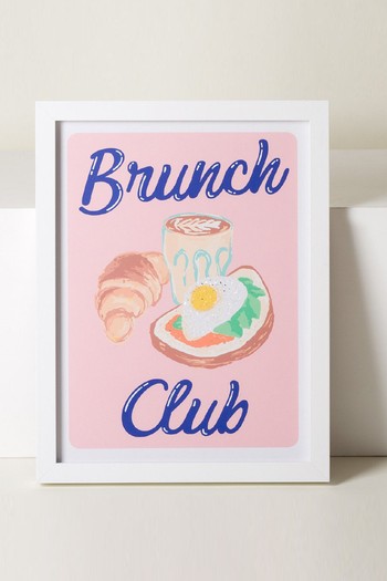 Brunch Club Diamond Dust Wall Art from Oliver Bonas