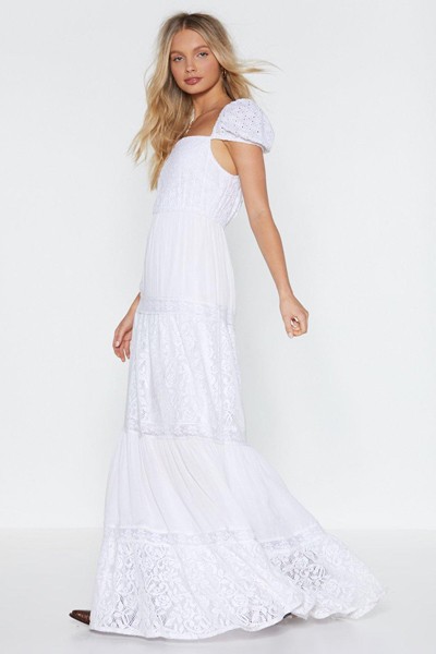 Good Times A-thread Broderie Maxi Dress