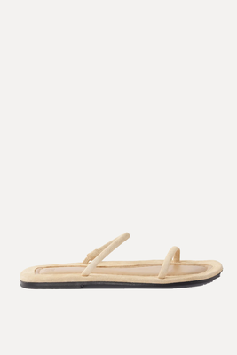 The City Suede Flat Sandals from Totême