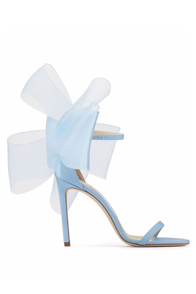 Aveline 100 Bow-Embellished Grosgrain Sandals from Jimmy Choo