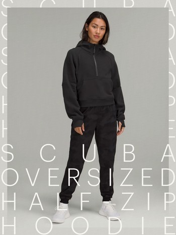 Scuba Oversized Half-Zip Hoodie 