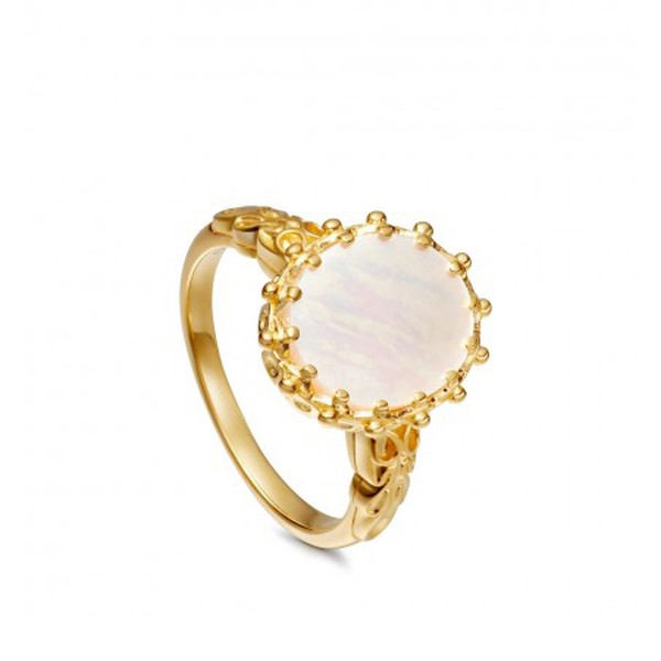 Mother of Pearl Large Floris Ring from Astley Clarke