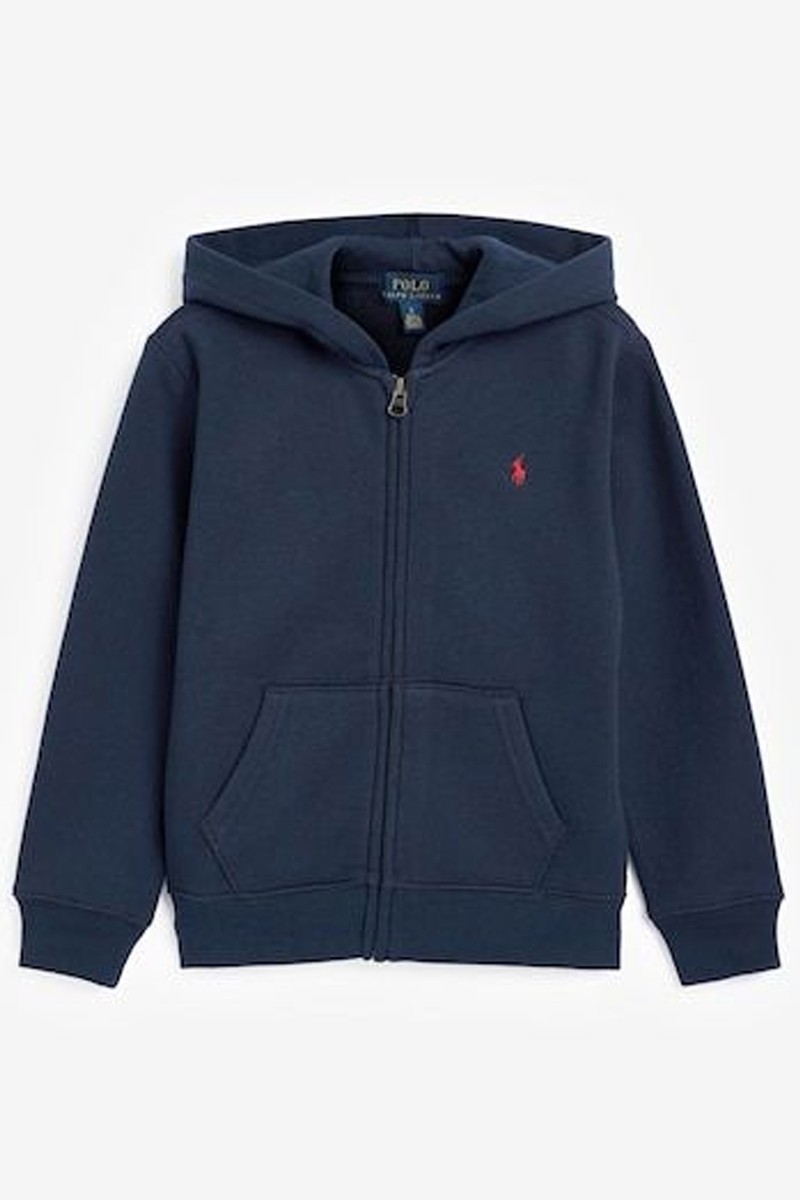 Cotton Fleece Zip-Up Logo Hoodie from Polo Ralph Lauren