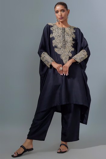 Pure Silk Zardosi & Resham Embroidered Kurta Set from Mrunalini Rao