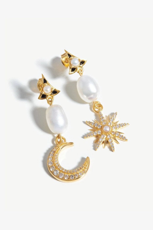 Harris Reed Moonlight Pearl Drop Earrings