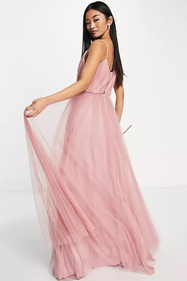  Bridesmaid Cami Pleated Tulle Maxi Dress from ASOS Design