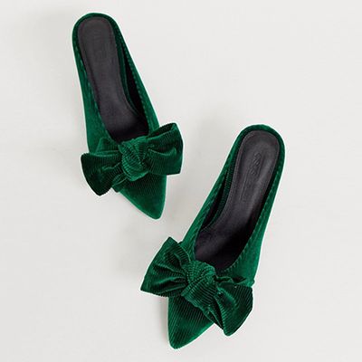 Mid Heeled Bow Mules  from Asos Design