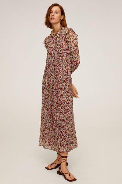 Floral Print Long Dress from Mango