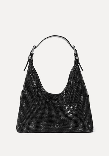 Limited Edition Nolita Small Rhinestone Mesh Hobo Shoulder Bag* 