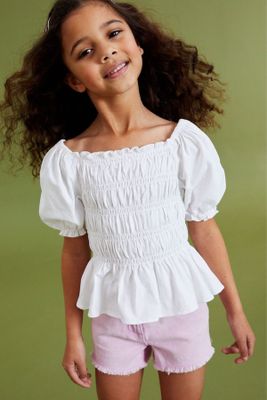 Shirred Puff Sleeve Top from Next