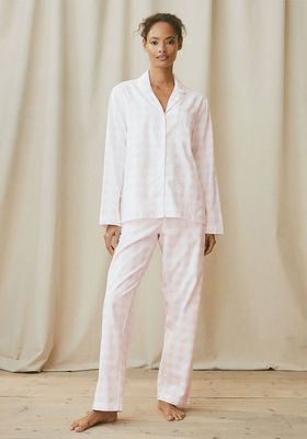 Brushed-Cotton Gingham Pyjama Set from The White Company