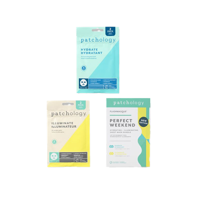 Perfect Weekend Hydrating + Illuminating Sheet Mask Bundle from Patchology