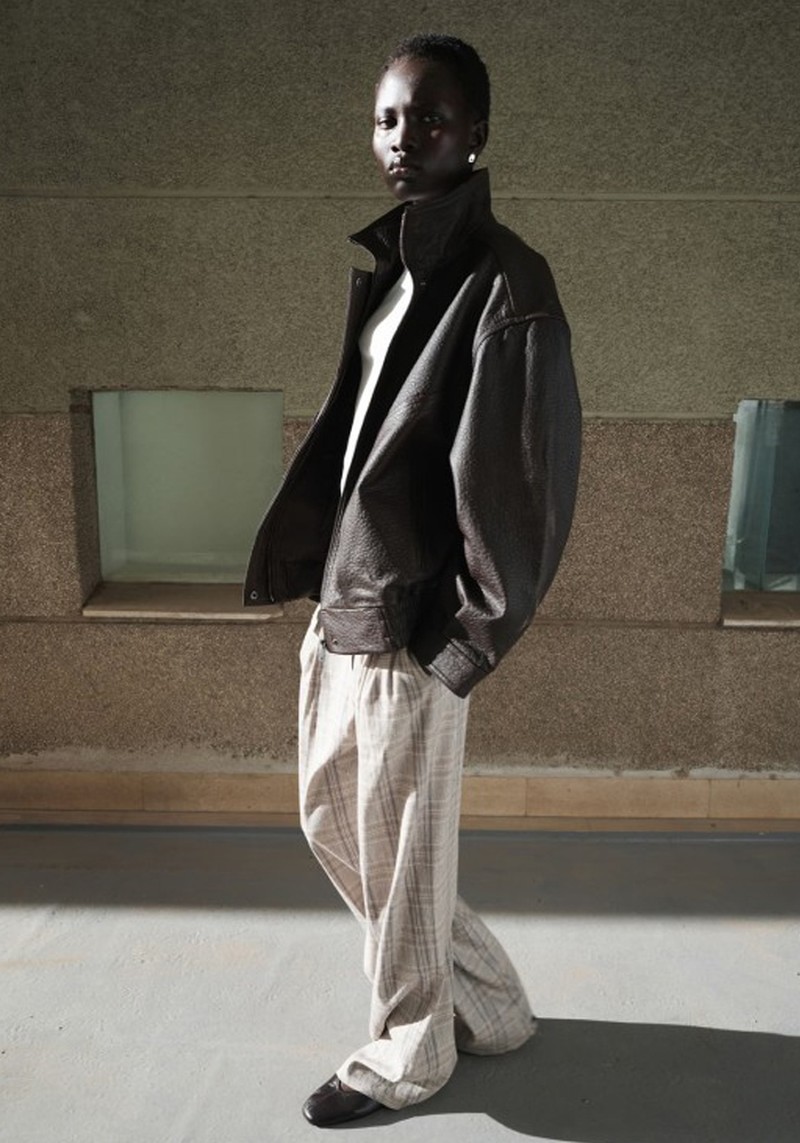 Check Pleated Trousers 