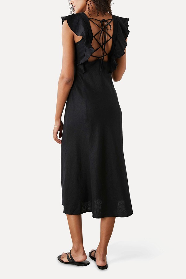 Constance Plain Linen Dress from Rails