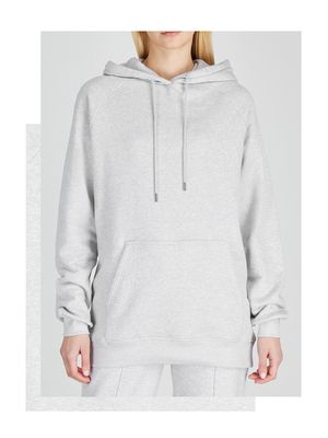 Grey Hooded Organic Cotton Sweatshirt from Ninety Percent