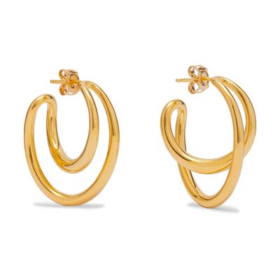 Initial Gold Vermeil Hoop Earrings from Charlotte Chesnais