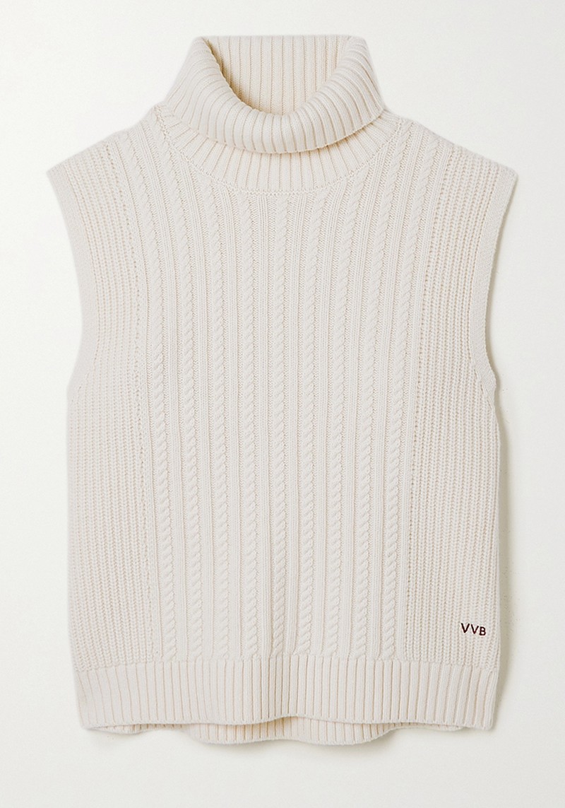 Cable-Knit Turtleneck Sweater from Victoria, Victoria Beckham