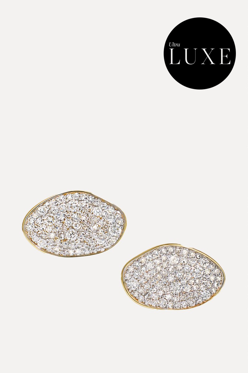 14ct Gold Diamond Cluster Stud Earrings from  By Pariah
