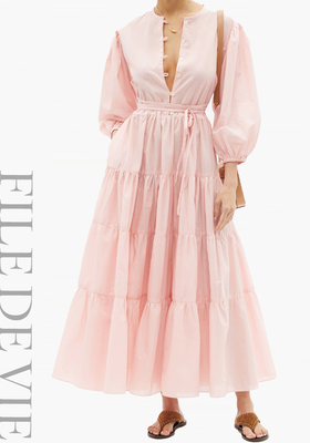 Bellona Belted Tiered Maxi Dress