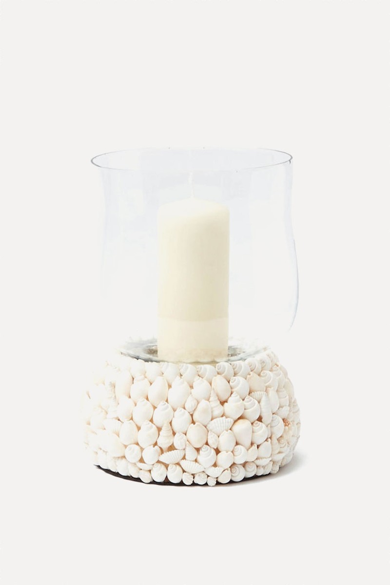 Sophia Shell Hurricane Lantern from Mrs. Alice