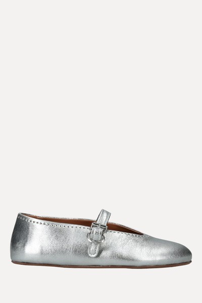 Metallic Ballet Flats from Alaïa