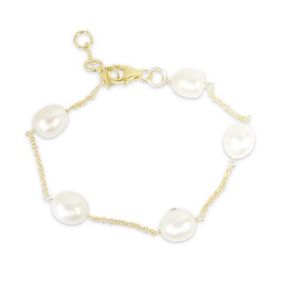 The Gold & Silver Pearls By The Metre Bracelet