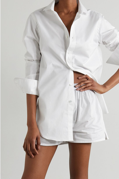 Embroidered Cotton-Poplin Shirt from Hommegirls