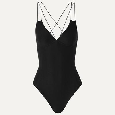 Cedar Stretch-Jersey Thong Bodysuit from Alix NYC