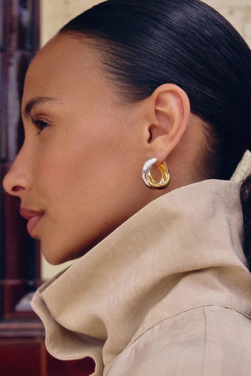 Chunky Entwine Medium Hoop Earrings from Missoma x Lucy Williams 