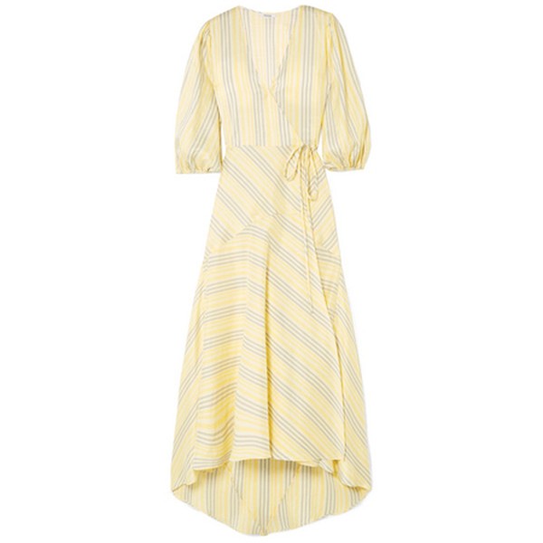 Bergamot Silk Wrap Dress
