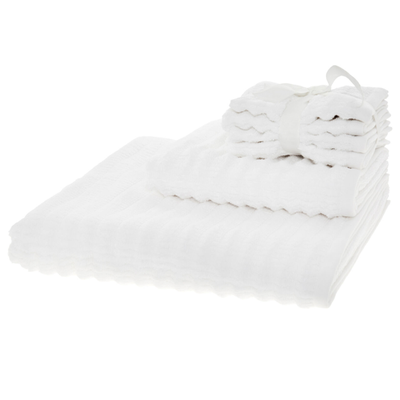 White Wavy Towels