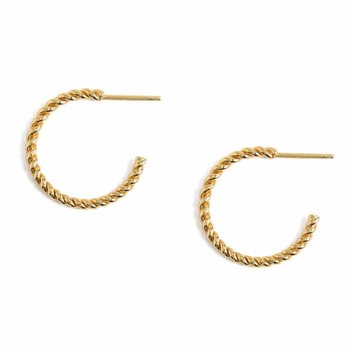 Rope Twist Small Hoop Earrings from Oreila