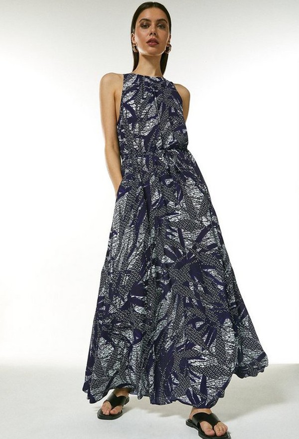 Long Batik Print Dress