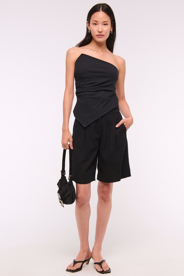 Asymmetrical Strapless Top