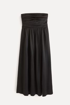 Emerson Ruched Strapless Midi Dress  from Abercrombie & Fitch