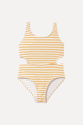 Striped Swimsuit With Cut-Out Detail from Zara