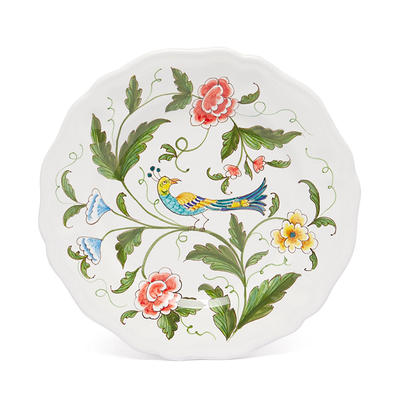 Peacocks Hand Paint Porcelain Dinner Plate from Les Ottomans