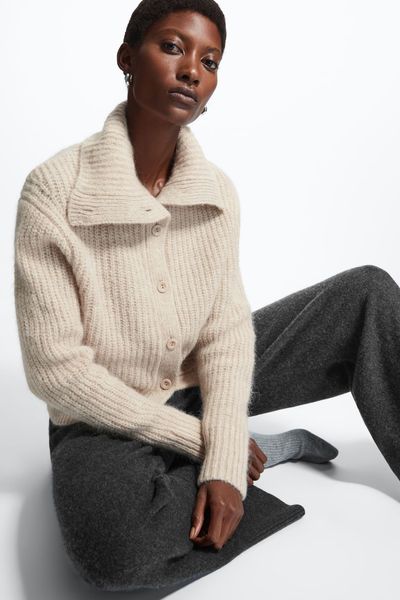 Spread-Collar Wool Cardigan from COS