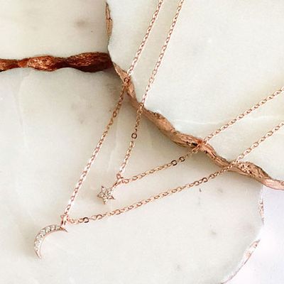 Stargazing Dainty Delicate 2 Strand Double Necklace  from Meimi Studio