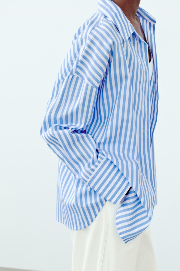 Striped Poplin Shirt
