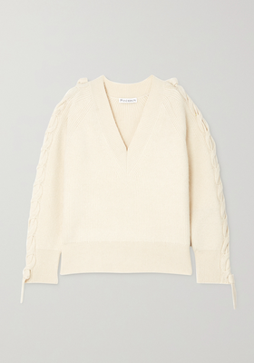 Cable-Knit Ribbed Alpaca And Yak Wool-Blend Sweater from JW Anderson
